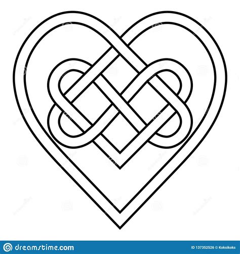 In this capacity, it is sometimes called the 'irish love knot'. Illustration about Celtic knot rune bound hearts infinity ...