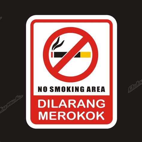 Jual Cutting Sticker No Smoking Area Dilarang Merokok Stiker Rambu Shopee Indonesia