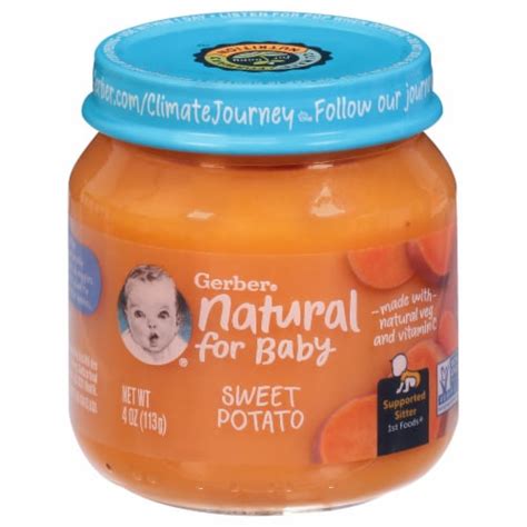 Gerber 1st Foods Natural Sweet Potato Baby Food 4 Oz Foods Co