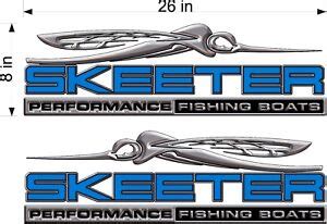 Skeeter Boat Logo D Effect Pair Blue Vinyl Graphic Decal