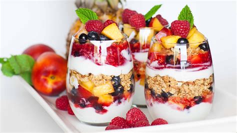 Granola And Fruit Parfait A Delicious Mouth Watering Fruity Dessert