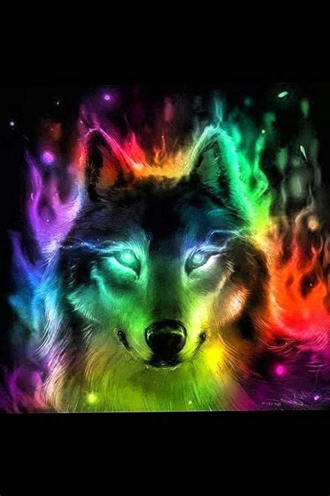 Cool Rainbow Wolf Wallpapers Wolf Wallpaperspro Wolf Colors