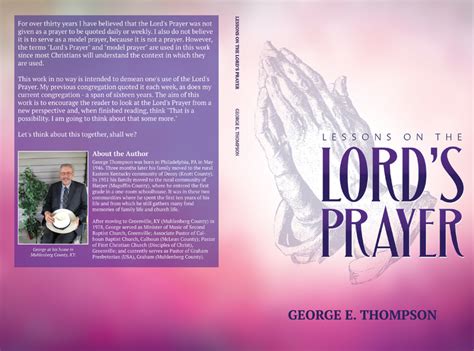 Lords Prayer Book Cover Design And Religious Dust Jacket