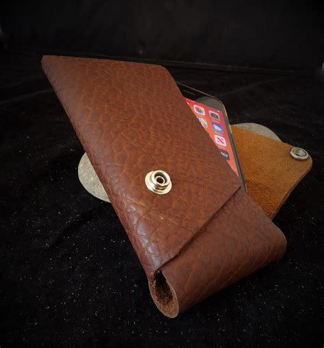 Handmade Brown Buffalo Leather Iphone And Cell Phone Case With Etsy