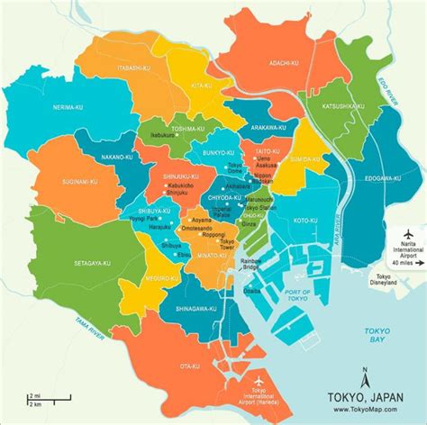 Tokyo Area Map Map Of Tokyo Area Kantō Japan