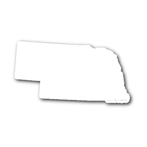 Nebraska State Shape Sticker Outline Black Nebraska State Nebraska