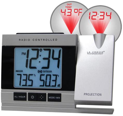 The elegiant projection alarm clock comes with a large led screen, its advanced design means you can rotate the projector to 180 degrees and project the time and other information to your room ceiling or walls. Amazon.com: La Crosse Technology WT-5220U-IT Projection ...