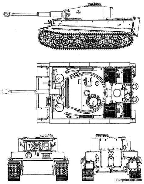 Pzkpfwv Tiger I Ausfe Free Plans And Blueprints Of