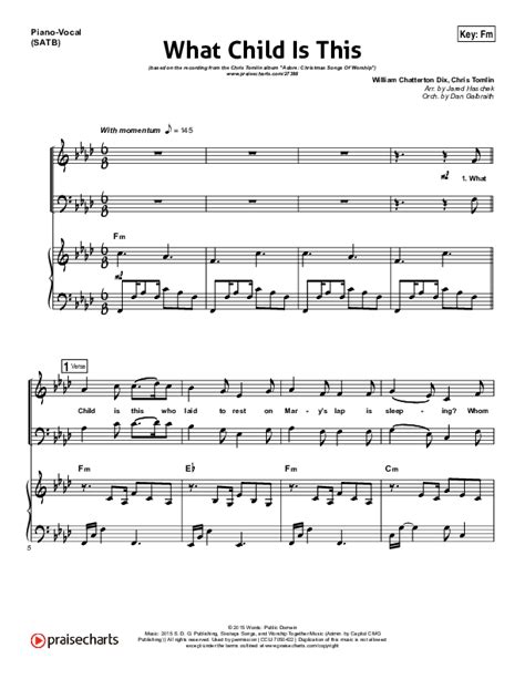 What Child Is This Sheet Music Pdf Chris Tomlin All Sons And Daughters