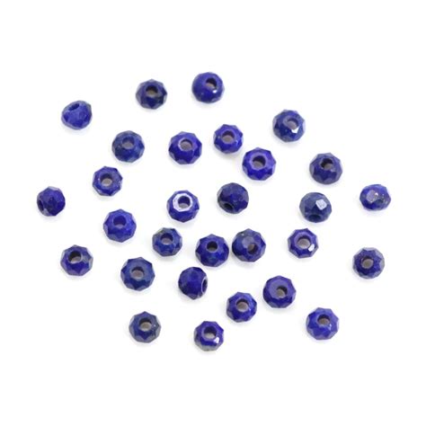 Lapis Lazuli Faceta Redonda 2x25mm X 6pcs Pedras Gemas Indianas Baratas