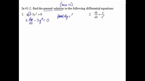 Solving Differential Equations Youtube