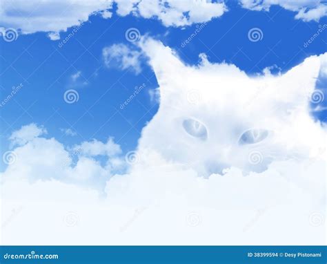 Cloud Cat Stock Illustration Illustration Of Happy Blue 38399594