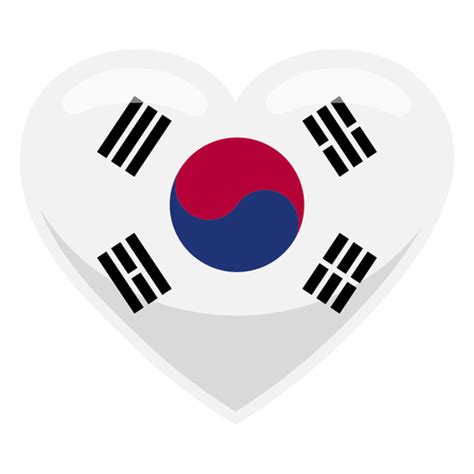 South Korea Heart Flag Transparent Png And Svg Vector File