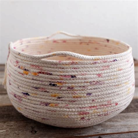 Handmade Hand Painted Rope Basket Large As Seen On The Today Show By