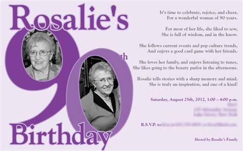 The location, time, dress code and what else is required. 90th Birthday Invitations Ideas - Bagvania FREE Printable Invitation Template