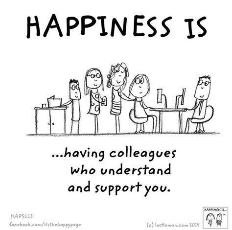 A Cartoon Drawing Of People At A Table With The Words Happiness Is