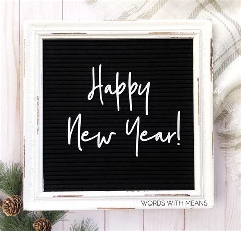 New Year Words Letter Board Letters Felt Board Modern Fonts Cursive Color Choices Happy
