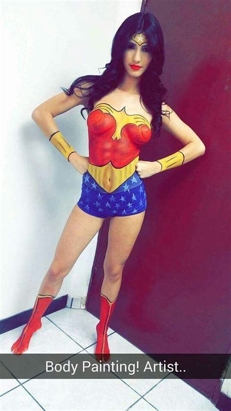 Body Painting Wonder Woman By Sheila Pink Wonder Woman Women