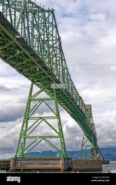 Astoria Megler Bridge Columbia River And Wood Pylons Astoria Oregon