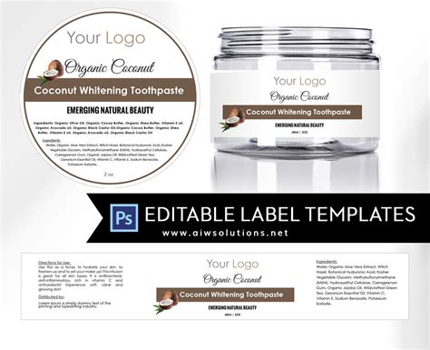 Find & download free graphic resources for perfume label. Coconut Round Label ID17 ~ Stationery Templates ~ Creative ...