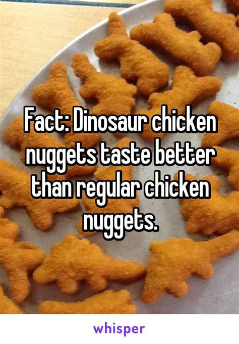Food database and calorie counter. Fact: Dinosaur chicken nuggets taste better than regular ...
