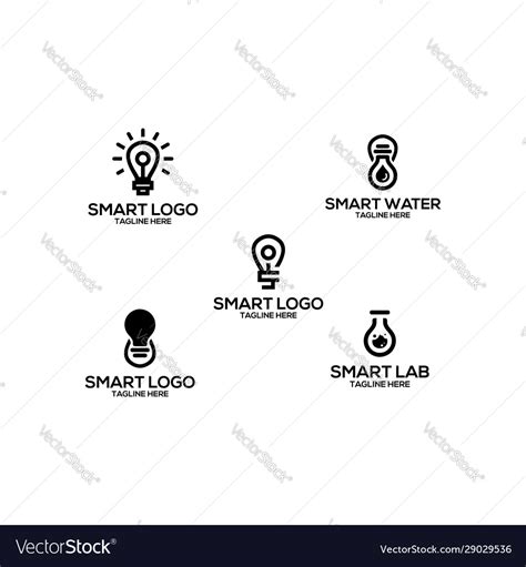 Smart Logo Design With Shine And Unique Shape Vector Image