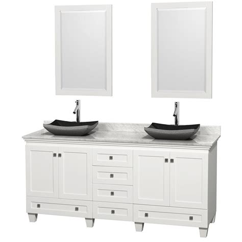 Wyndham Collection Acclaim 72 In White Double Sink Bathroom Vanity With