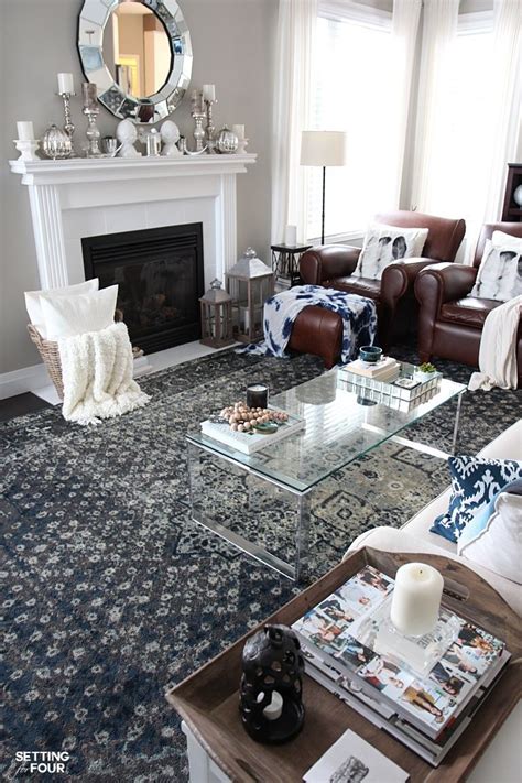 Our braided jute rugs are naturally fire retardant; An Indigo Blue Color Scheme For Our Living Room | Living ...