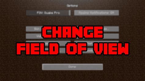 How To Change Field Of View In Minecraft How To Turn FOV Up Or Down