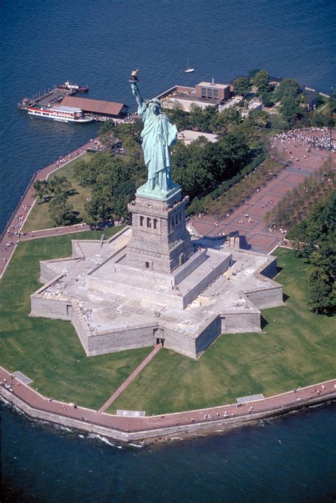 Statue Of Liberty Aerial Photograph By Ron Eckert