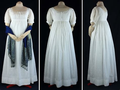 Empire Regency Dress With Sleeveless Spencer 1805 To 1810 Etsy