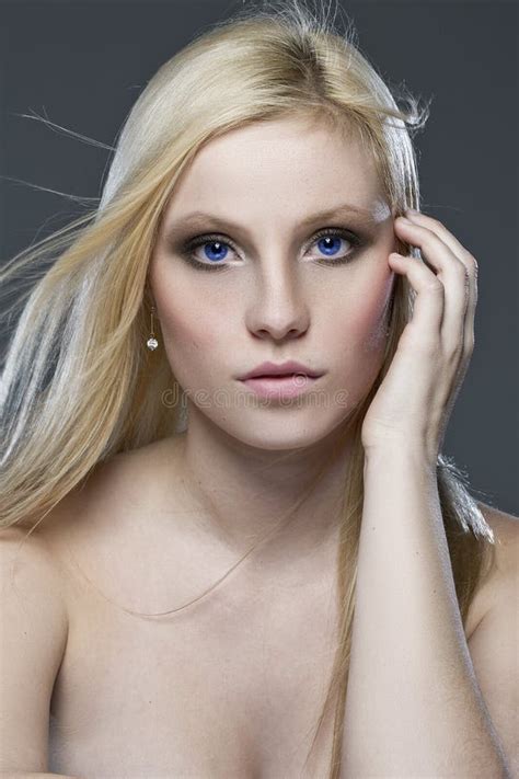 Beautiful Blonde Hair Blue Eyes Stock Image Image Of Cute Health