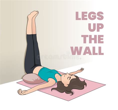 Legs Up The Wall Pose Stock Vector Illustration Of Yoga 277015957