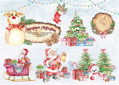 Christmas Clipart Collection,Christmas Clipart Collection,Collection Santa,Reindeer,Penguin ...