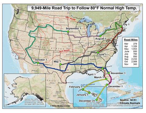 Do You Want 80 Degree Weather Year Round Take This 10 000 Mile Road Trip The Washington Post