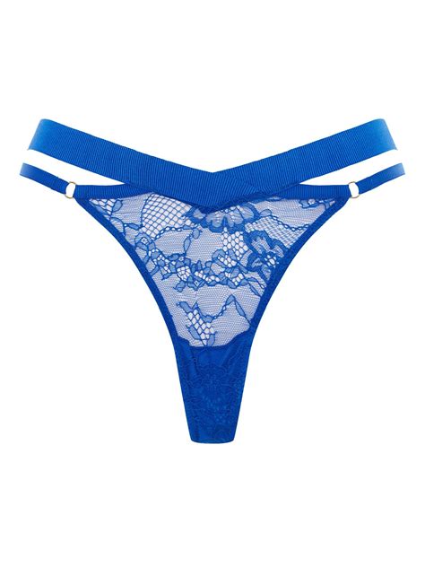 Ann Summers Womens Karly Thong G String Blue Lace Panties Sexy Ladies