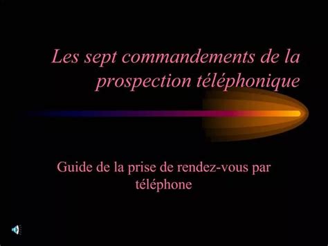 ppt les sept commandements de la prospection t l phonique powerpoint presentation id 928134