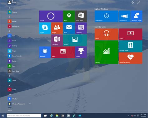 Start Screen Trasparente Nella Build 10031 Di Windows 10 Technical