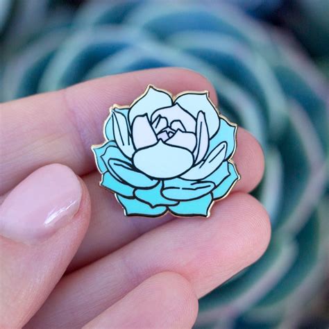Lola Succulent Enamel Pin Botanical Bright Add A Little Beauty To Your Everyday