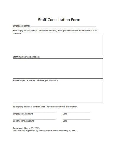 11 Staff Consultation Templates In Pdf Doc