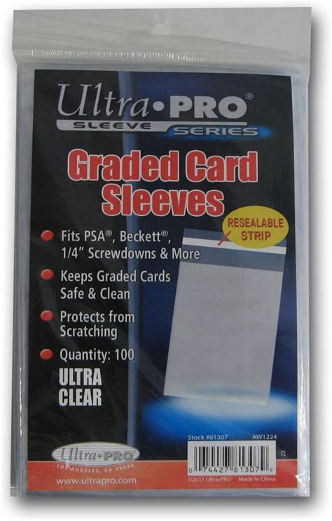 Ultra Pro Graded Card Sleeve 100 Sleeves Bigamart