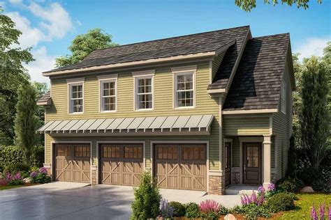 Browse cool 3 car garage apartment plans today! Plan 360063DK: 3-Car Carriage House Plan with Two Upstairs ...