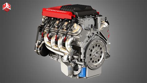 Lsa Engine V8 Supercharged Engine 3d Model Cgtrader