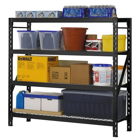 Muscle Rack Black 77l X 24w X 72h 4 Shelves Welded Steel Storage