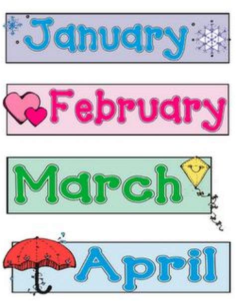 Months Of The Year Clipart Printable And Other Clipart Images On