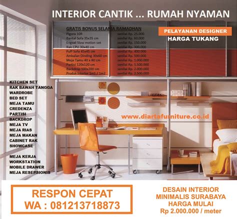 Desain Interior Kitchen Set Minimalis Surabaya 081213718873