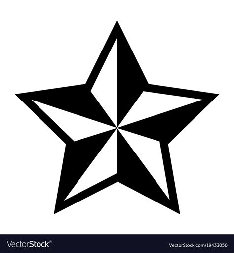 Star Shape Silhouette Royalty Free Vector Image