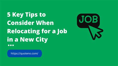 5 Key Tips To Consider When Relocating For A Job In A New City Quoteno