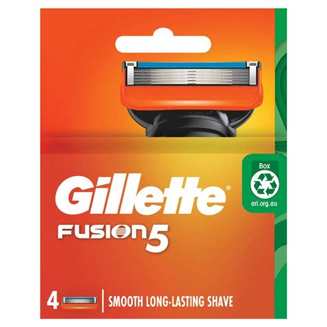 buy gillette fusion manual razor blades 4 pack online at chemist warehouse®