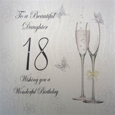 WHITE COTTON CARDS To A Beautiful Babe Handmade Large Th Birthday Card Coupe Glass On OnBuy